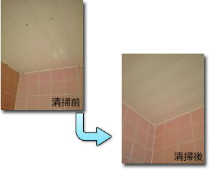 壁、天井クリーニング